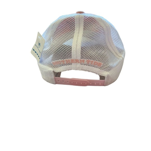 Southern Tide Patch Logo Sunfarer Trucker Style Hat Peach Adjustable OSFM New - Picture 6 of 7